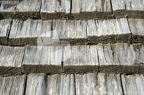 Image of Detail of wooden roof tiles