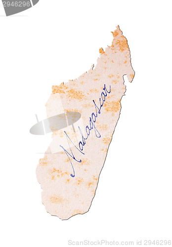 Image of Old paper with handwriting - Madagascar