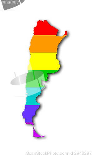 Image of Rainbow flag pattern - Argentina