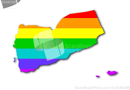 Image of Yemen - Rainbow flag pattern
