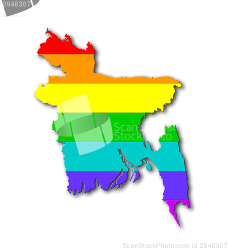 Image of Bangladesh - Rainbow flag pattern