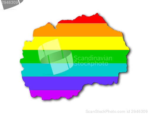 Image of Macedonia - Rainbow flag pattern