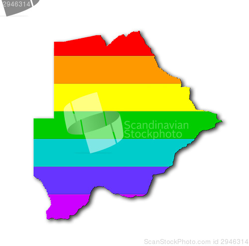 Image of Botswana - Rainbow flag pattern