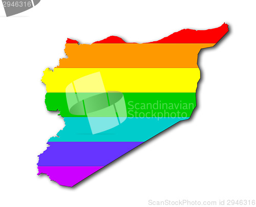 Image of Syria - Rainbow flag pattern