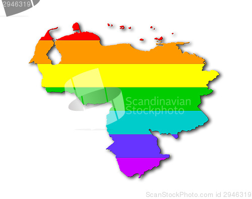 Image of Venezuela - Rainbow flag pattern
