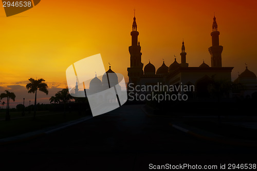 Image of Grand Mosque Sunset