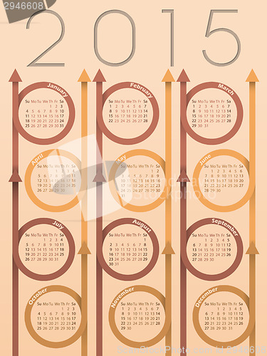 Image of 2015 ribbon arrow calendar