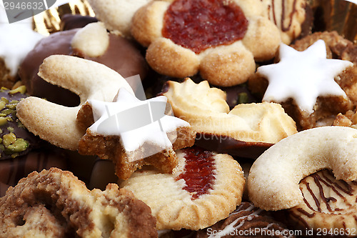 Image of Different tasty cookies