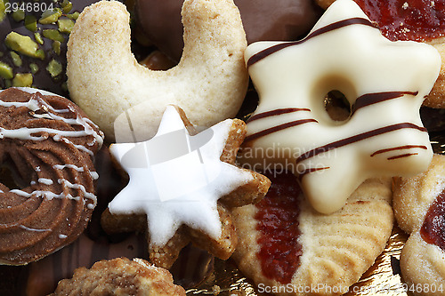 Image of Different tasty cookies