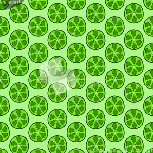 Image of Seamless doodle lime pattern