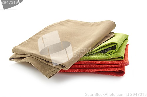 Image of various folded cotton napkins