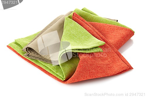 Image of various folded cotton napkins