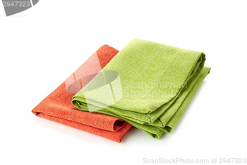 Image of various folded cotton napkins