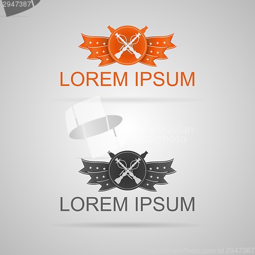 Image of Vector illustration of two signs for hookah