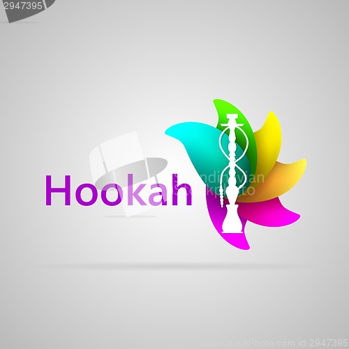 Image of Colorful vector illustration for hookah