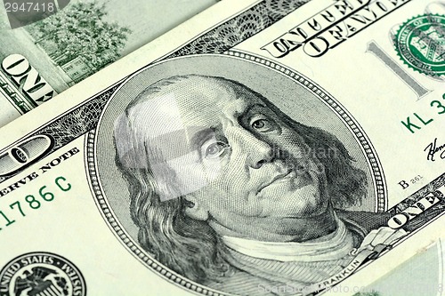 Image of Close-up of a $100 banknotes