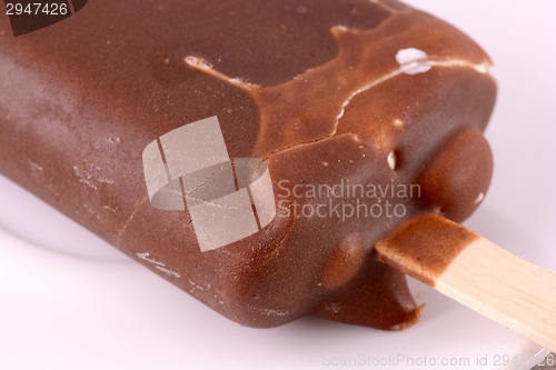 Image of Chocolate ice cream close up