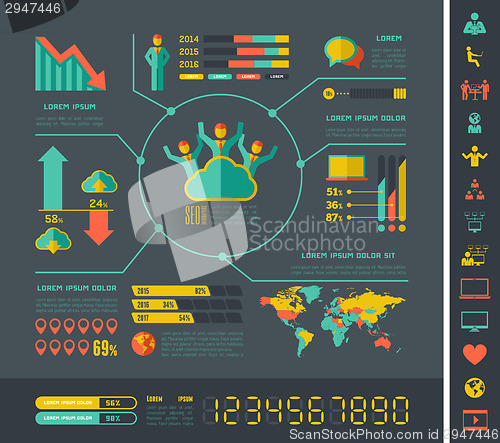 Image of Social Media Infographic Template.