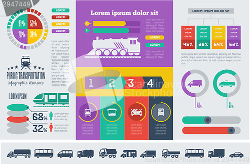 Image of Transportation Infographic Template.