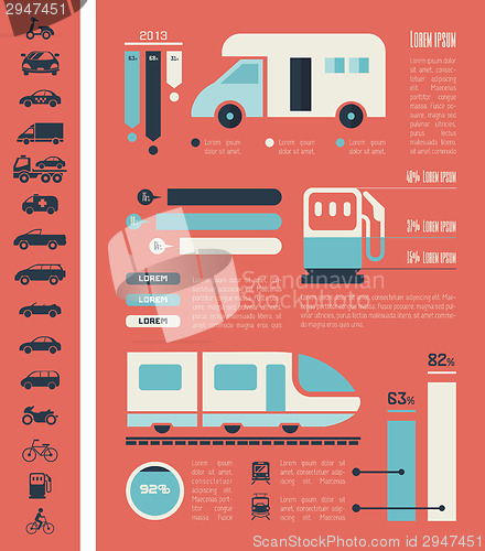 Image of Transportation Infographic Template.