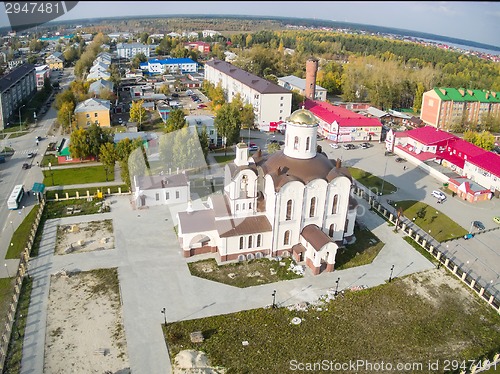 Image of Aerial view on St.Nicholas church in Borovskiy