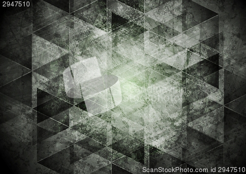 Image of Dark grey geometry grunge background