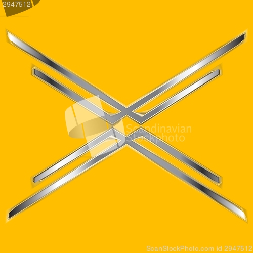 Image of Abstract arrows metallic design
