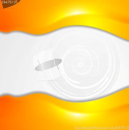 Image of Vibrant orange wavy design