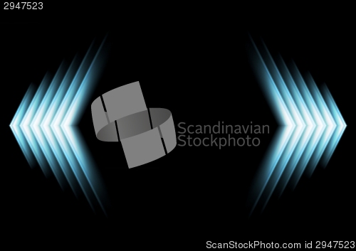 Image of Bright glow blue arrows