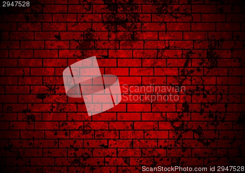 Image of Dark red grunge brick wall background