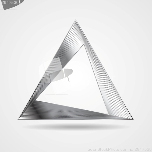 Image of Abstract silver triangle logo design