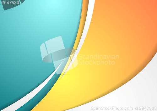 Image of Abstract colorful corporate waves background