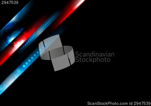 Image of Abstract hi-tech stripes vector background
