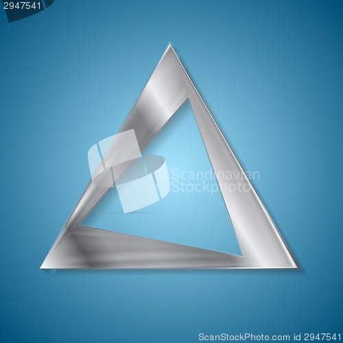 Image of Abstract silver triangle logo design