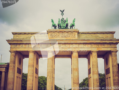 Image of Retro look Brandenburger Tor Berlin