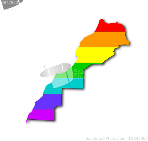 Image of Morocco - Rainbow flag pattern