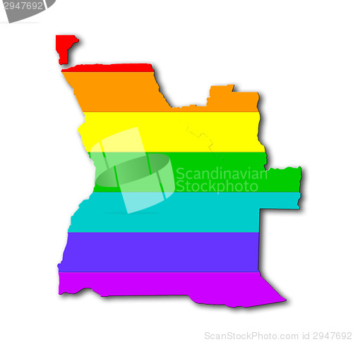 Image of Angola - Rainbow flag pattern
