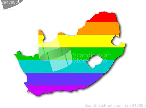 Image of South Africa - Rainbow flag pattern