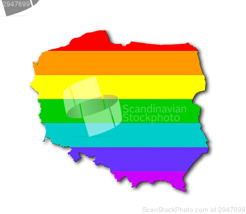 Image of Poland - Rainbow flag pattern