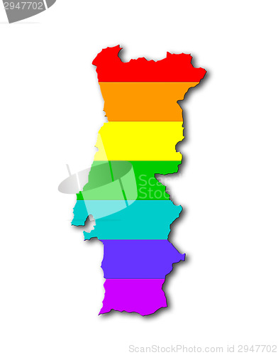 Image of Portugal - Rainbow flag pattern