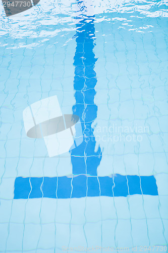 Image of Bottom lane line of swimming pool