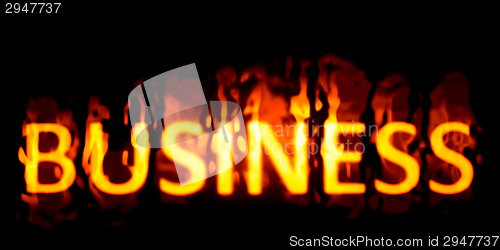 Image of business burning