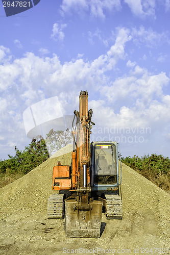 Image of Parked Excavator