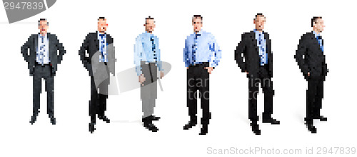 Image of pixel art business man