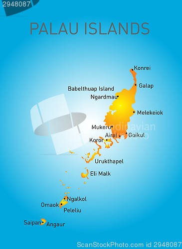 Image of Palau map
