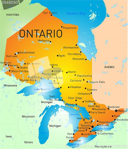 Image of Ontario Province Map