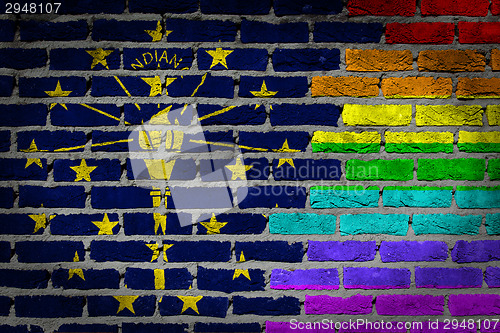 Image of Dark brick wall - LGBT rights - Indiana