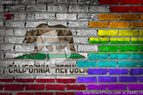 Image of Dark brick wall - LGBT rights - California