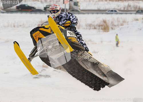 Image of Sport snowmobile jump