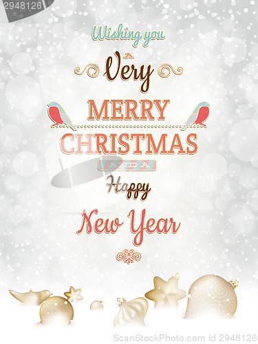 Image of Christmas greetings card template. EPS 10